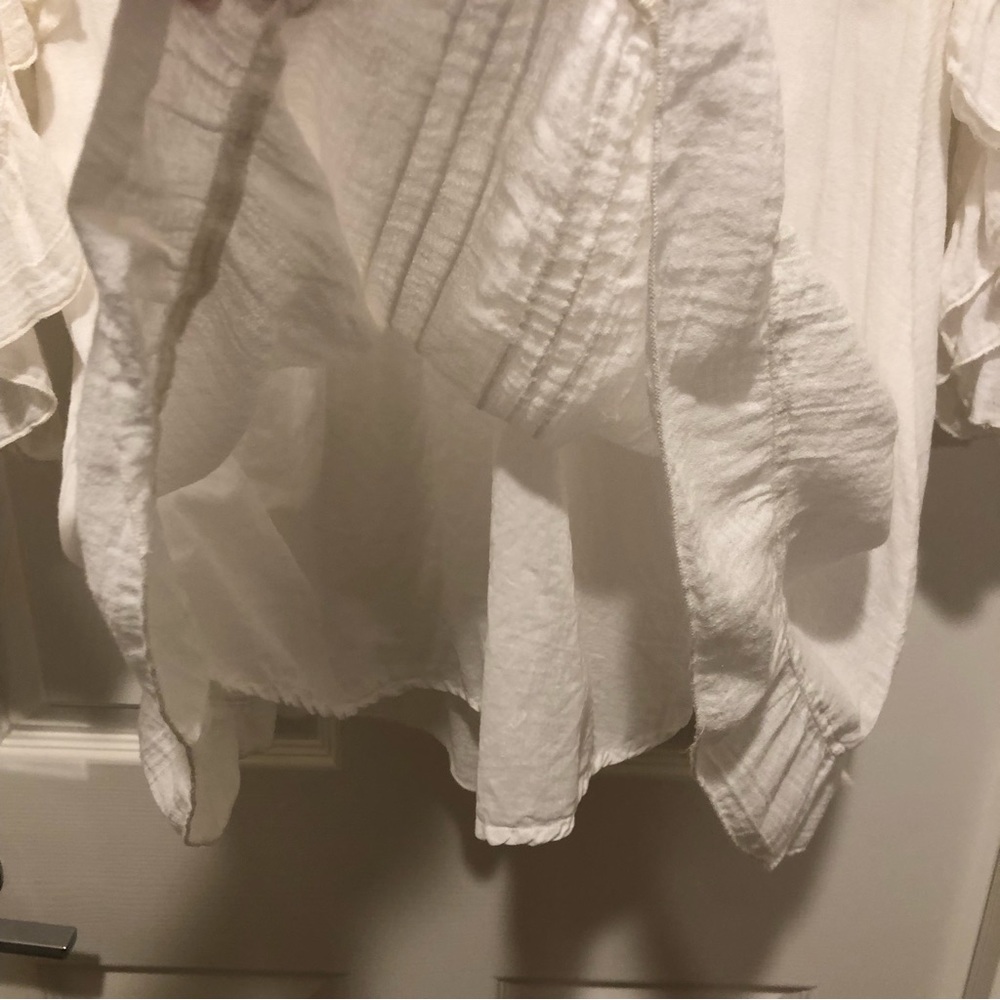 SANCTUARY White 100% Cotton Beach Vibes Dress Flared Sleeves Size XS Beautiful! - Picture 10 of 14